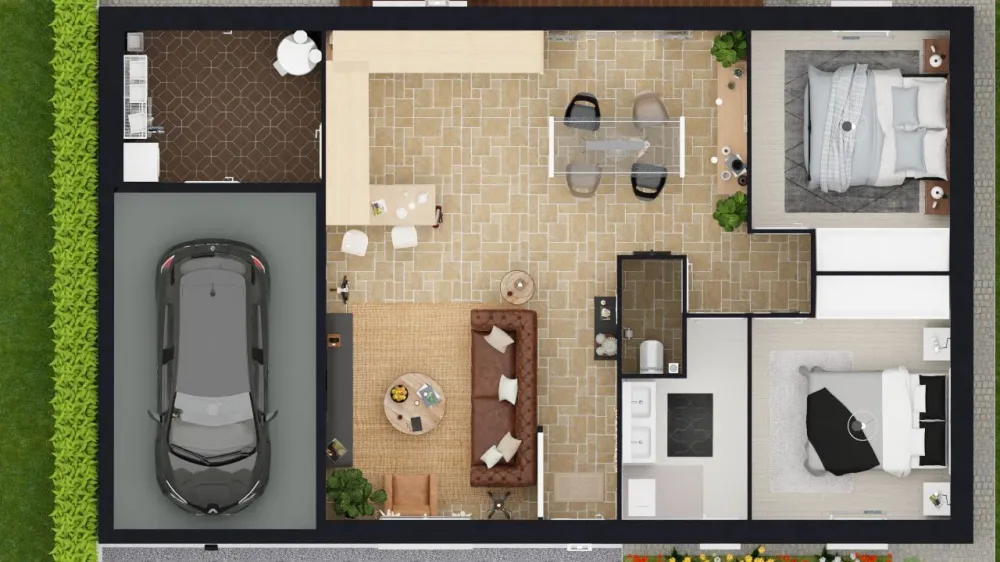 Image du modèle de maison VUE DE HAUT