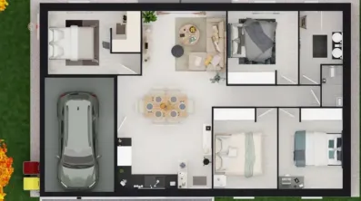 Image du modèle de maison VUE DE HAUT