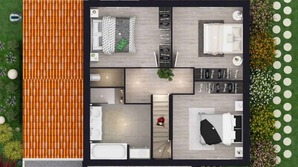 Image du modèle de maison VUE DE HAUT ETAGE