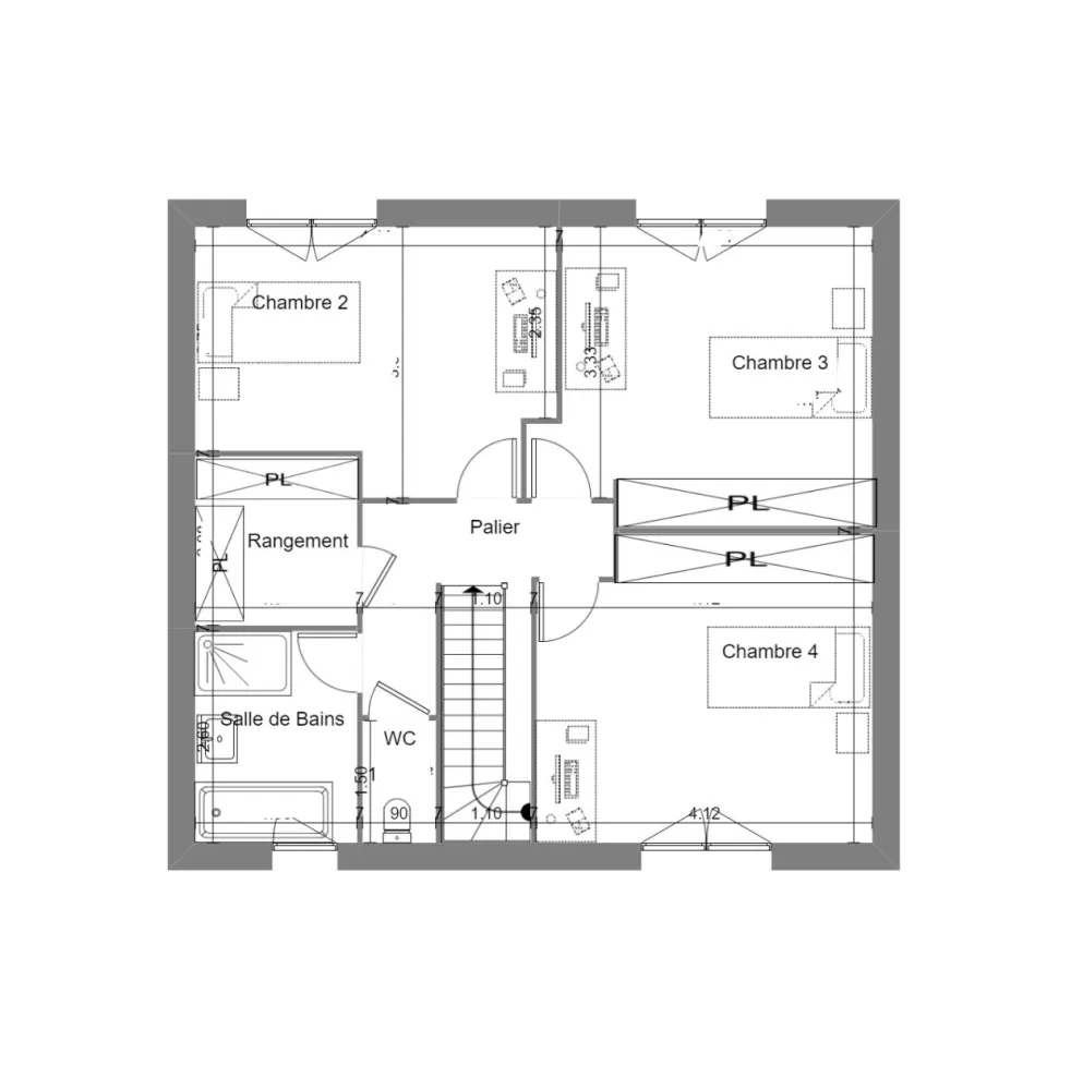 Image du modèle de maison PLAN ÉTAGE