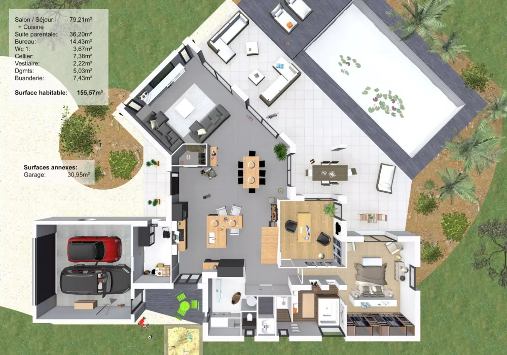 Image du modèle de maison PHEBUS 7-PlanRdc