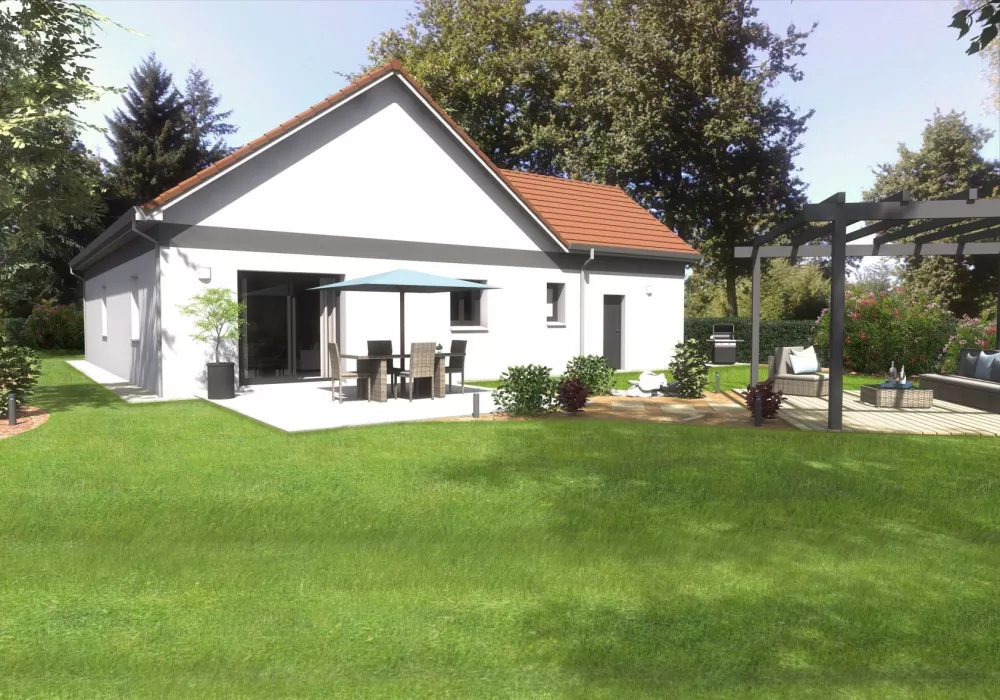 Image du modèle de maison ATHENA 4-TuilesRouges-Jardin