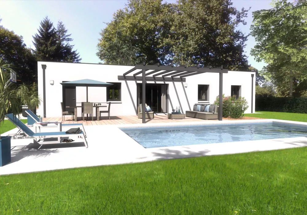 Image du modèle de maison ATHENA 3-ToitPlat-Jardin