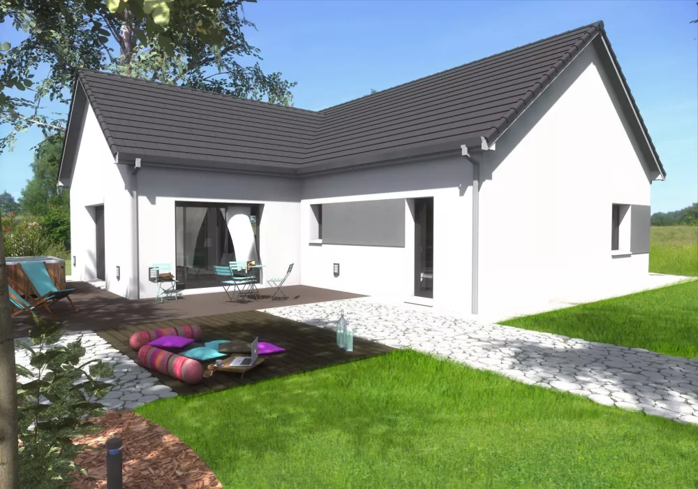 Image du modèle de maison ATHENA 5-TuilesNoires-Jardin