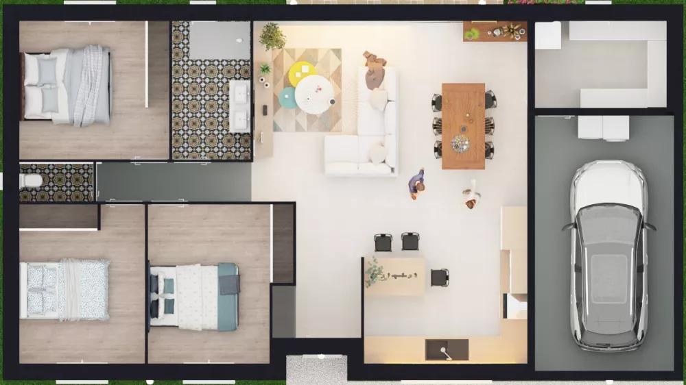 Image du modèle de maison MODEL 1 DESSUS