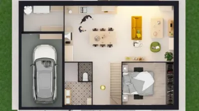 Image du modèle de maison MODEL 4 DESSUS RDC