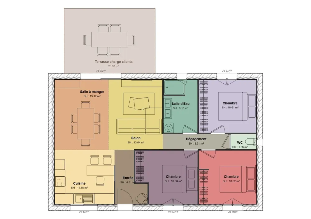 Image du modèle de maison Plan RDC (1)