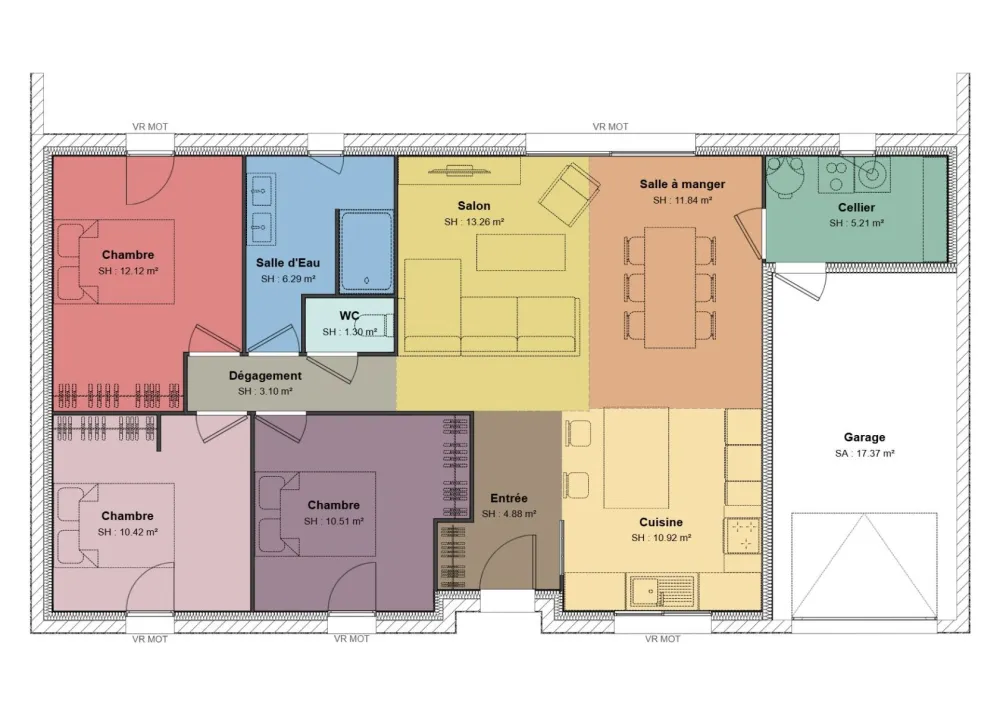 Image du modèle de maison Plan RDC model 17