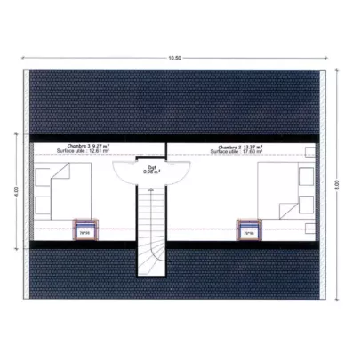 Image du modèle de maison etg plan côté