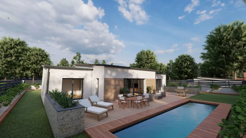 Image du modèle de maison FACADE ARRIERE 3 4KHD