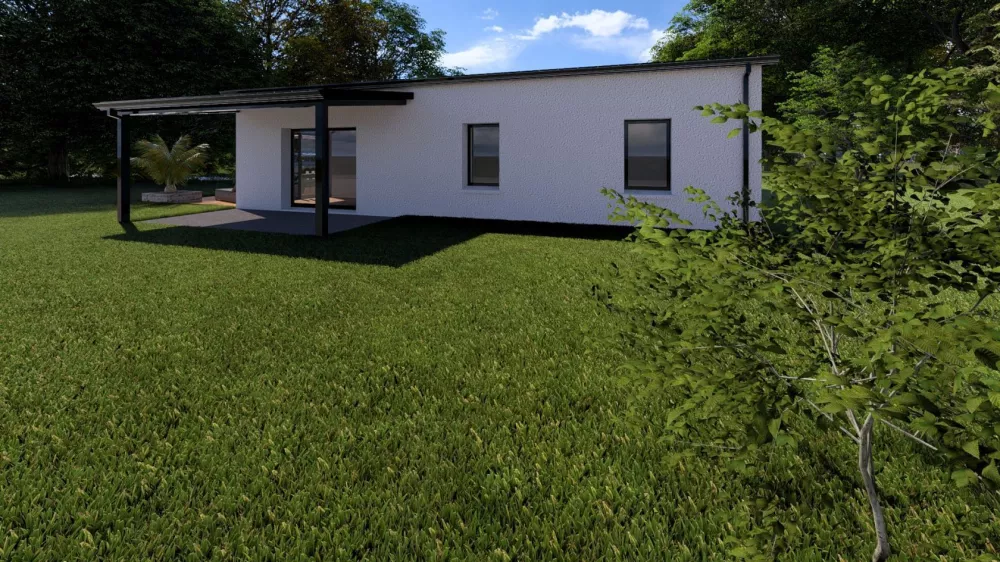 Image du modèle de maison FACADE ARRIERE + CARPORT