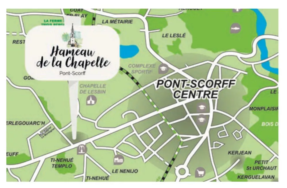 Image du terrain Terrain à bâtir de 306 m² à PONT-SCORFF (56)