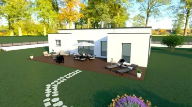 Image du modèle de maison facade arriere