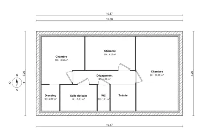 Image du modèle de maison PLAN ETAGE
