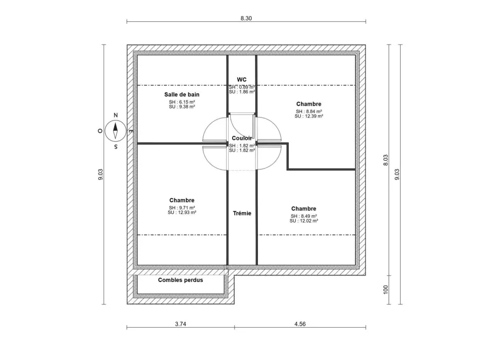 Image du modèle de maison PLAN ETAGE