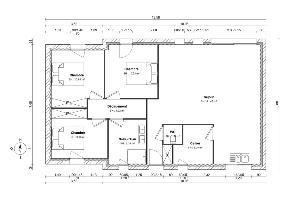 Image du modèle de maison PLAN RDC