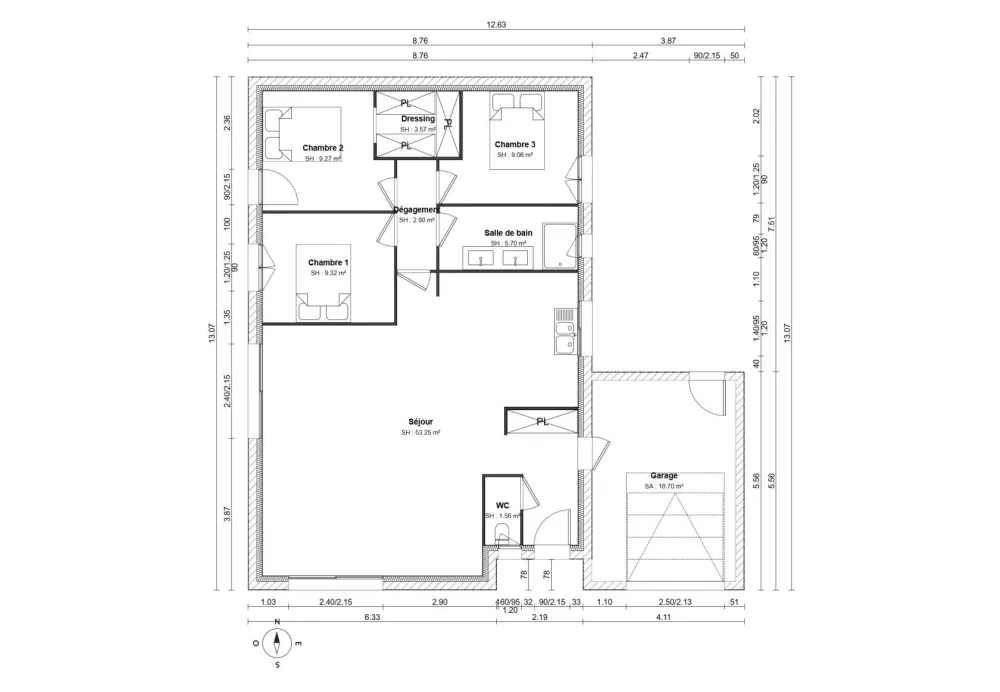 Image du modèle de maison Plan RDC