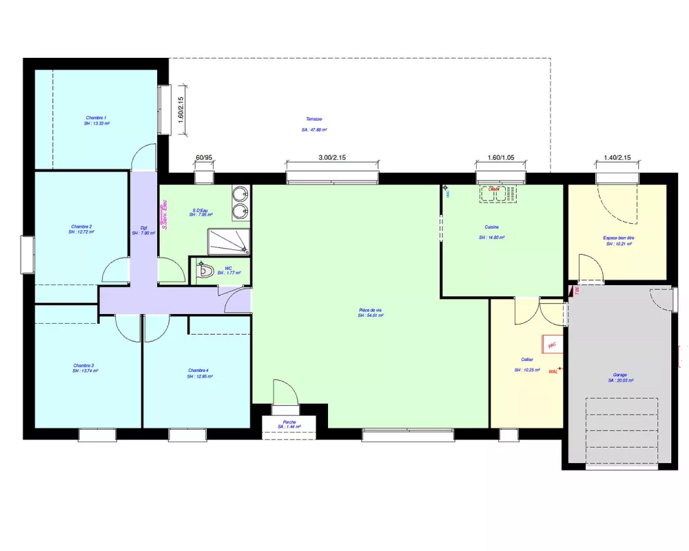 Image du modèle de maison PLAN-RDC