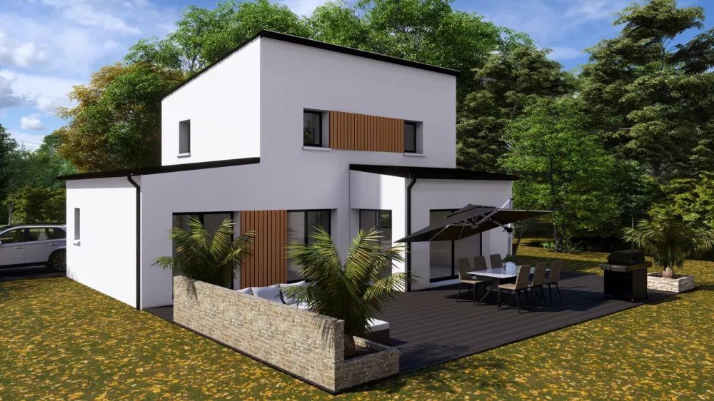 Image du modèle de maison Façade arrière 1