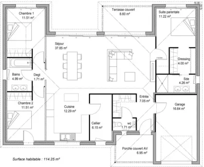 Image du modèle de maison PLAN SITE INTERNET EMMA
