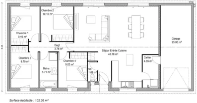 Image du modèle de maison PLAN SITE INTERNET LINA 102m²