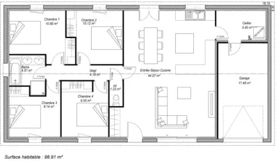 Image du modèle de maison PLAN SITE INTERNET PAMELA 100m²