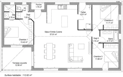 Image du modèle de maison PLAN SITE ADELINA 113m²