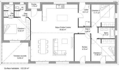 Image du modèle de maison PLAN SITE ADELINA 123m²