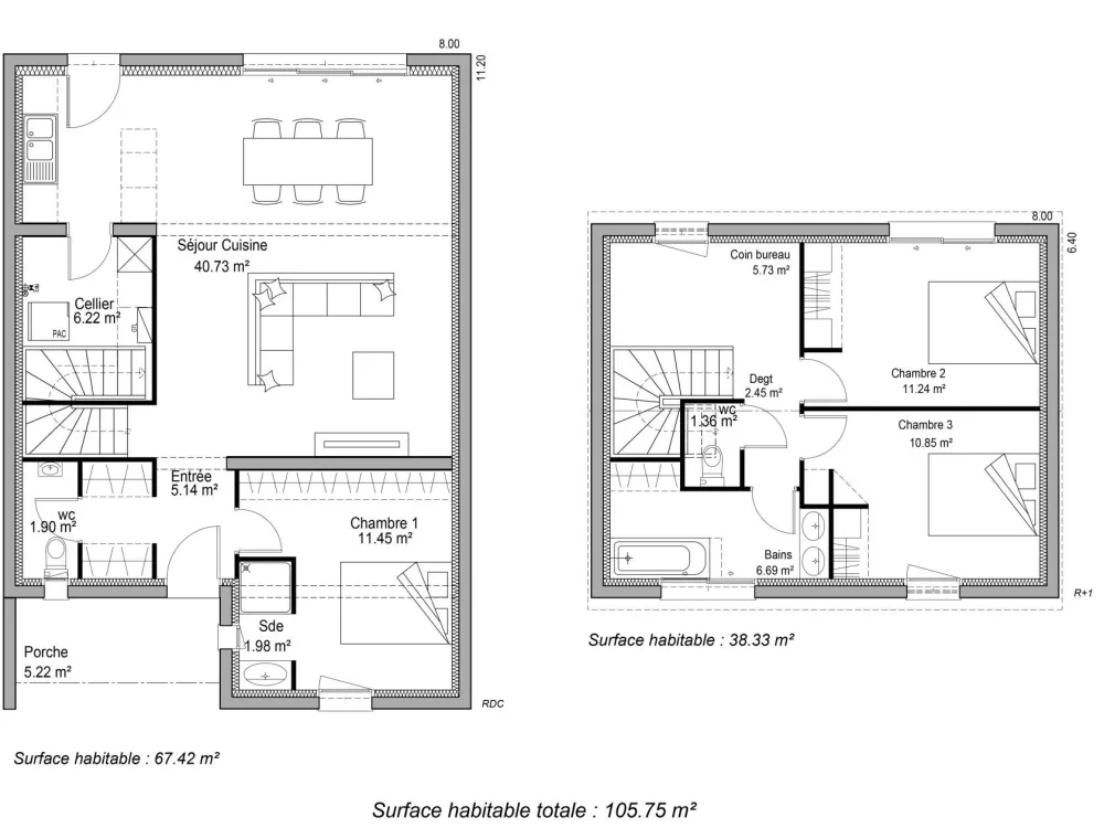 Image du modèle de maison PLAN INTERNET ALIZEA 105