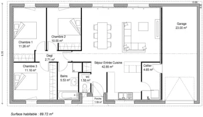 Image du modèle de maison PLAN SITE INTERNET LINA 90m²