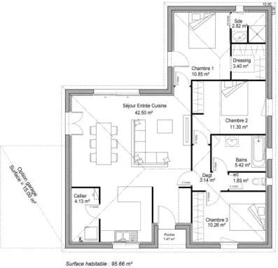 Image du modèle de maison PLAN SITE INTERNET LYSA 95m²