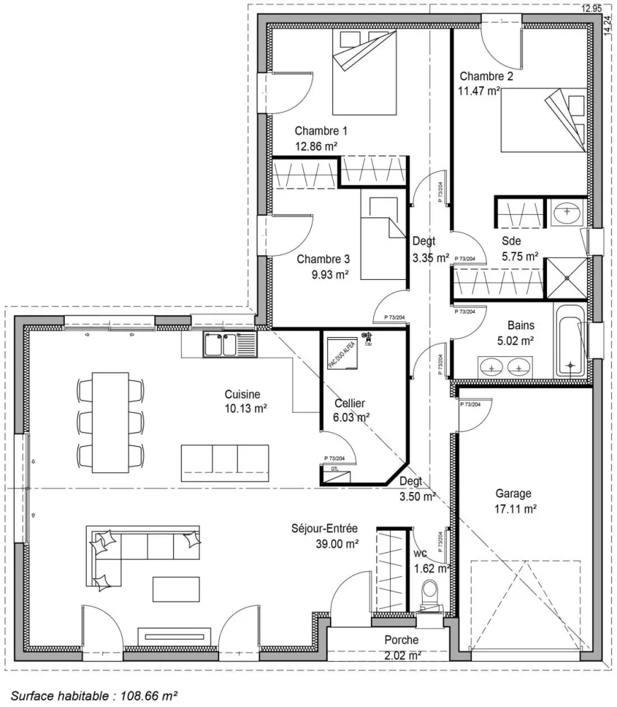 Image du modèle de maison PLAN SITE INTERNET LYSA 109m²