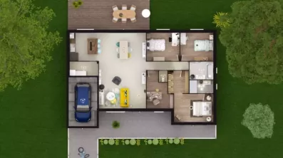 Image du modèle de maison HELENIUM 3G-114 - DESSUS RDC