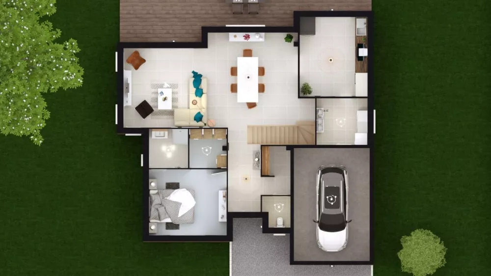 Image du modèle de maison ANEMONE 4G - 194 - DESSUS RDC