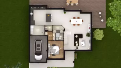 Image du modèle de maison BETULA 4G-180 - DESSUS RDC