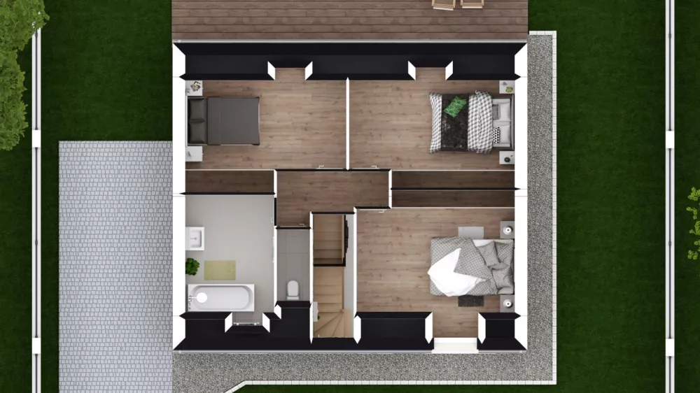 Image du modèle de maison SCILLA 4-96 - DESSUS COMBLES