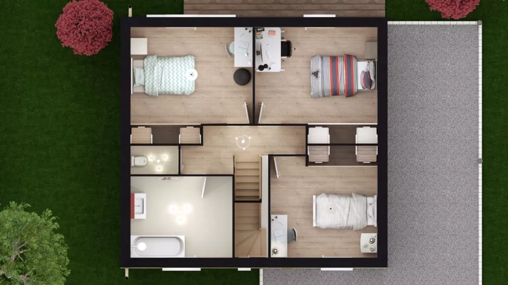Image du modèle de maison CLIVIA 4-104 - DESSUS ETAGE