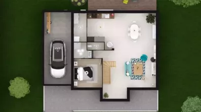 Image du modèle de maison DAHLIA 5G-150 - DESSUS RDC