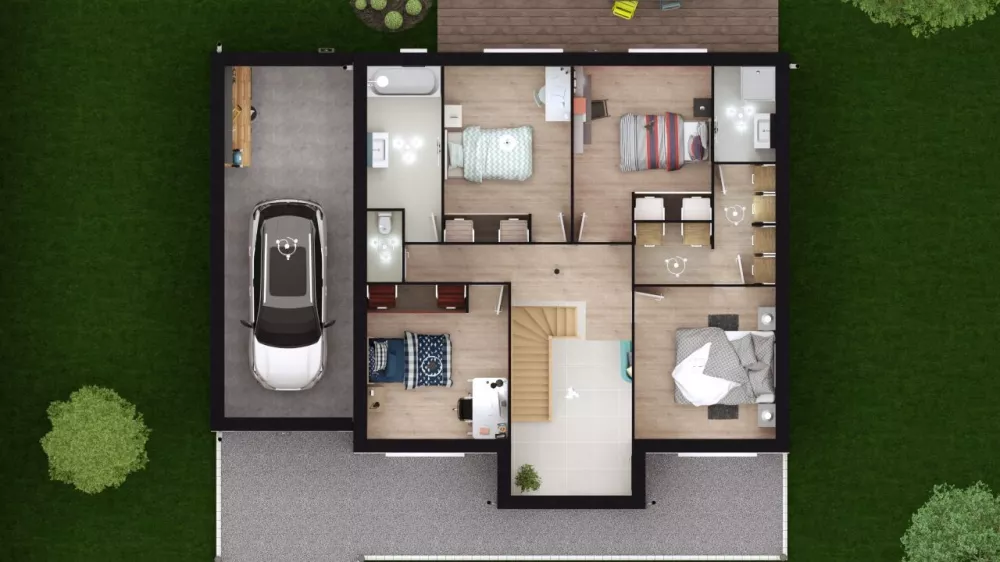 Image du modèle de maison DAHLIA 5G-150 - DESSUS 2TAGE