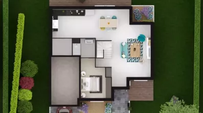 Image du modèle de maison SILENE 4G-134 - DESSUS RDC