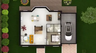 Image du modèle de maison CARLINA 5G-133 - DESSUS RDC