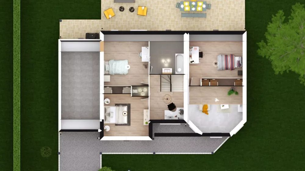 Image du modèle de maison STERALLIA 4G-138 - DESSUS COMBLES