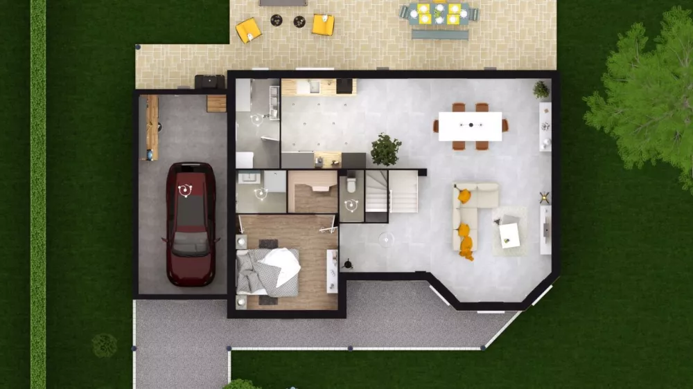 Image du modèle de maison STERALLIA 4G-138 - DESSUS RDC