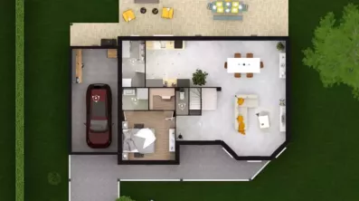 Image du modèle de maison STERALLIA 4G-138 - DESSUS RDC
