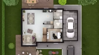 Image du modèle de maison TILIA 3G-83 - DESSUS RDC