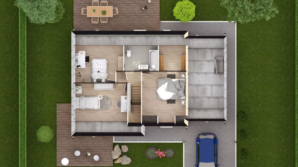 Image du modèle de maison TILIA 4G-99 - DESSUS COMBLES