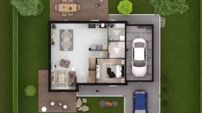 Image du modèle de maison TILIA 4G-99 - DESSUS RDC