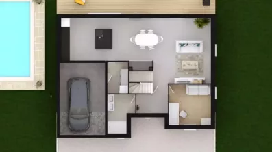Image du modèle de maison TULIPA 4G-125 - DESSUS RDC