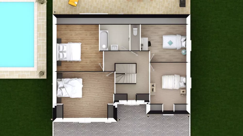 Image du modèle de maison TULIPA 5G-126 - DESSUS COMBLES