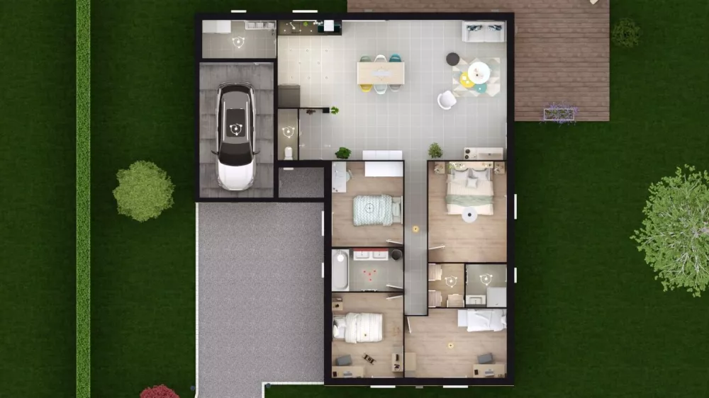 Image du modèle de maison CLEMATIS 4G - 117 - DESSUS RDC